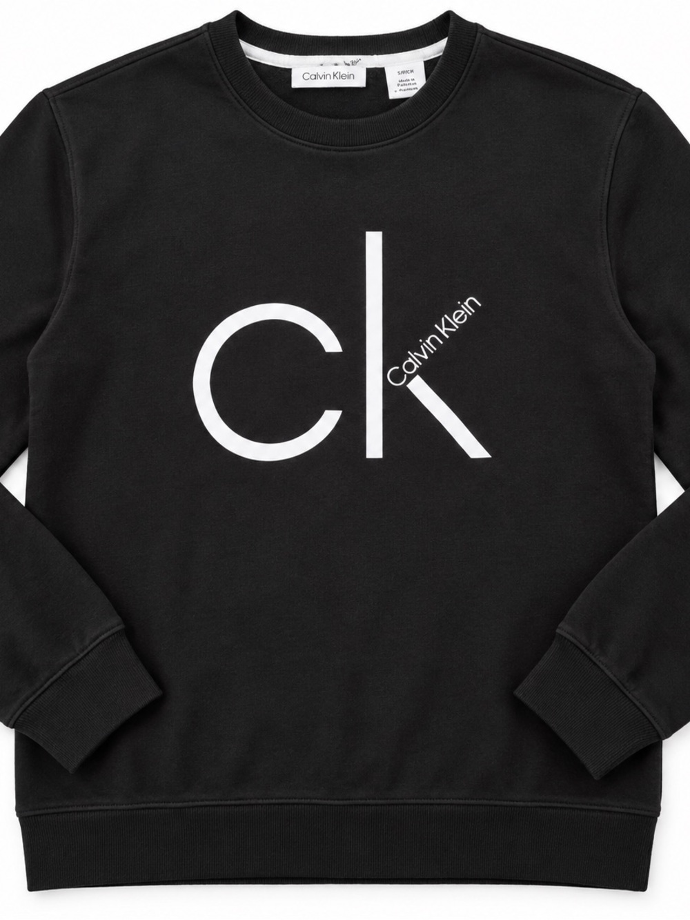 Calvin Klein Black Crewneck with White CK Logo
